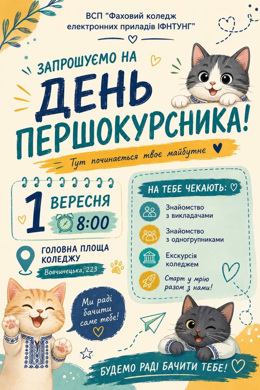 Запрошуємо на День першокурсника!